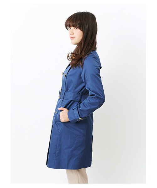 earth music&ecology(アースミュージックアンドエコロジー)の「ロングトレンチコート(ジャケット/アウター・レディース・ベージュ/イエロー/サックスブルー/ロイヤルブルー/ネイビー・S/M)」の7枚目の写真