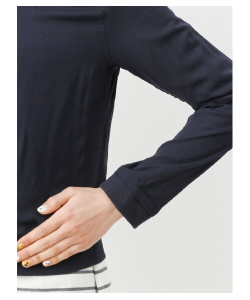 earth music&ecology（アースミュージックアンドエコロジー）の「リブブルゾン（ジャケット/アウター・レディース・アイボリー/カーキ/ネイビー・S/M）」の8枚目の写真