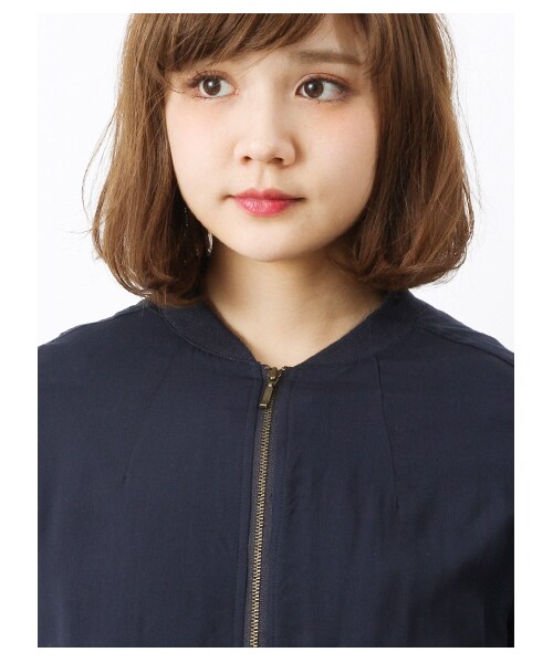 earth music&ecology（アースミュージックアンドエコロジー）の「リブブルゾン（ジャケット/アウター・レディース・アイボリー/カーキ/ネイビー・S/M）」の7枚目の写真