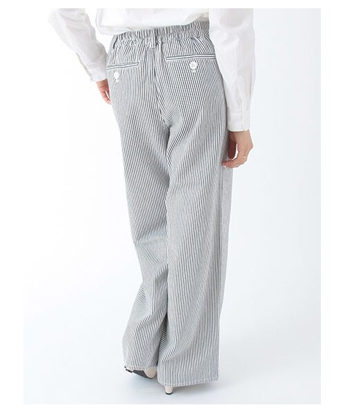 earth music&ecology(アースミュージックアンドエコロジー)の「バギーパンツ(パンツ・レディース・オフホワイト/ブルー/ネイビー/ストライプ・S/M)」の7枚目の写真