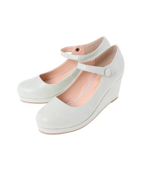 earth music&ecology（アースミュージックアンドエコロジー）の「ストラップウエッジシューズ（シューズ・レディース・ブラック/ライトピンク/ライトイエロー/キャメル/ミント・22.5cm/23cm/23.5cm/24cm/24.5cm）」の3枚目の写真