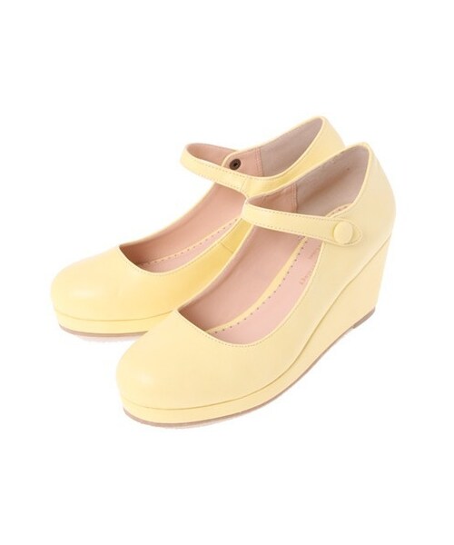 earth music&ecology（アースミュージックアンドエコロジー）の「ストラップウエッジシューズ（シューズ・レディース・ブラック/ライトピンク/ライトイエロー/キャメル/ミント・22.5cm/23cm/23.5cm/24cm/24.5cm）」の6枚目の写真