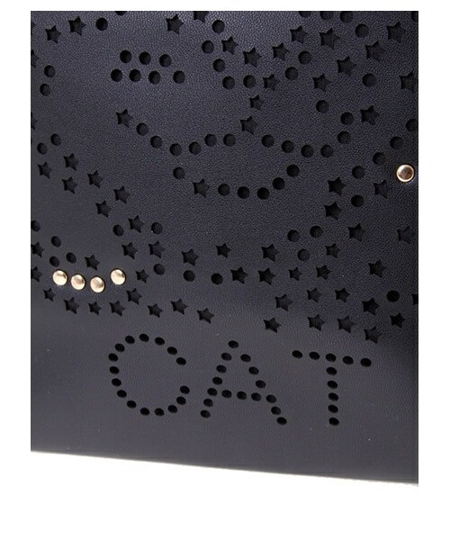 Green Parks fuuwa（グリーンパークスフーワ）の「・ネコパンチングトート（財布/小物・レディース・ブラック/キャメル・F）」の7枚目の写真