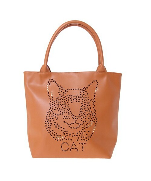 Green Parks fuuwa（グリーンパークスフーワ）の「・ネコパンチングトート（財布/小物・レディース・ブラック/キャメル・F）」の2枚目の写真