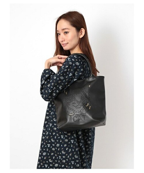 Green Parks fuuwa（グリーンパークスフーワ）の「・ネコパンチングトート（財布/小物・レディース・ブラック/キャメル・F）」の10枚目の写真