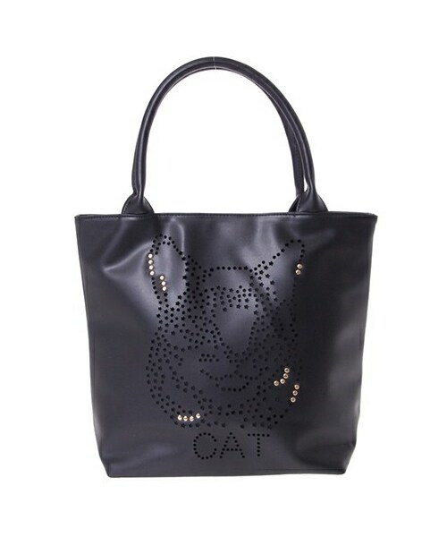 Green Parks fuuwa（グリーンパークスフーワ）の「・ネコパンチングトート（財布/小物・レディース・ブラック/キャメル・F）」の3枚目の写真