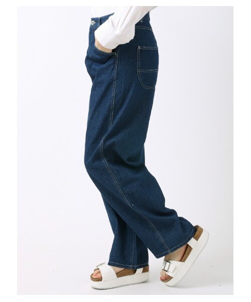 ehka sopo（エヘカソポ）の「太ストレートパンツ 1401471-22-13-11（パンツ・レディース・ブルー/ネイビー・S/M）」の4枚目の写真