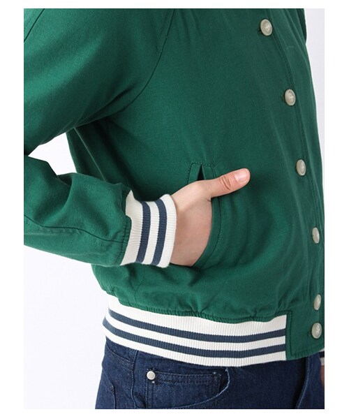 ehka sopo（エヘカソポ）の「ラインリブブルゾン 1301058-12-13-11（ジャケット/アウター・レディース・アイボリー/グリーン/ネイビー・M）」の8枚目の写真