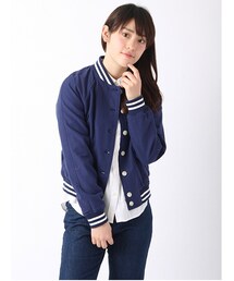 ehka sopo | ラインリブブルゾン 1301058-12-13-11(ジャケット/アウター)