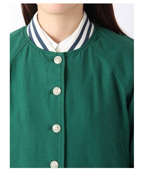 ehka sopo（エヘカソポ）の「ラインリブブルゾン 1301058-12-13-11（ジャケット/アウター・レディース・アイボリー/グリーン/ネイビー・M）」の7枚目の写真