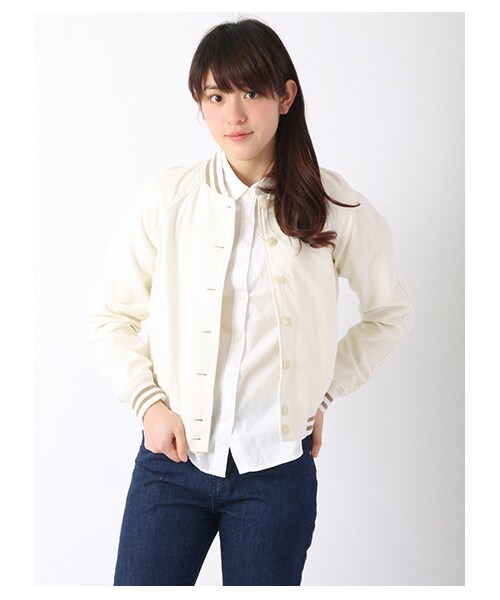 ehka sopo（エヘカソポ）の「ラインリブブルゾン 1301058-12-13-11（ジャケット/アウター・レディース・アイボリー/グリーン/ネイビー・M）」の2枚目の写真