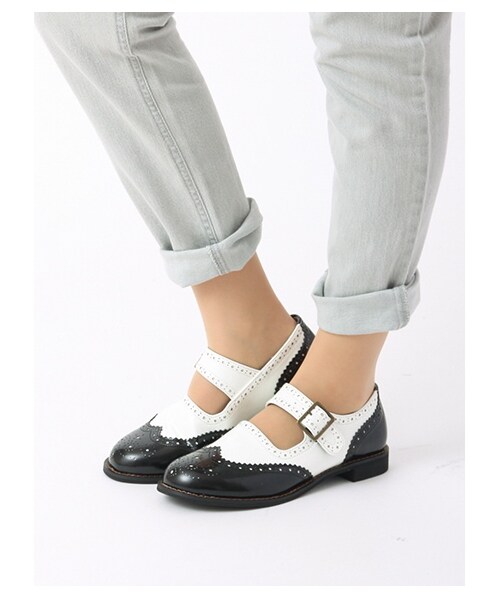 ehka sopo（エヘカソポ）の「ウィングチップワンストラップ 1804847-12-13-13（シューズ・レディース・オフホワイト/ブラック/ダークブラウン・M/L）」の10枚目の写真