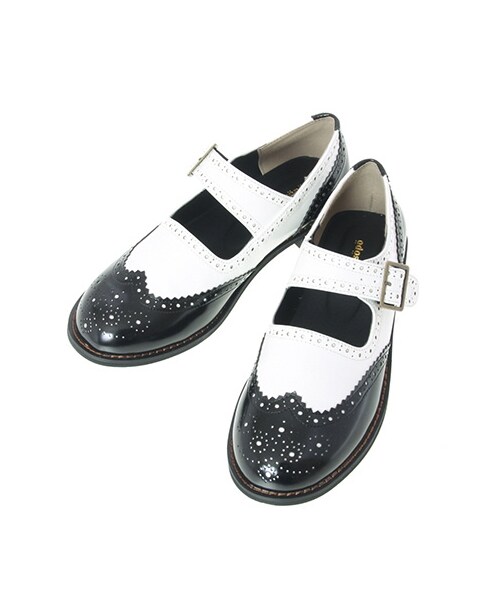 ehka sopo（エヘカソポ）の「ウィングチップワンストラップ 1804847-12-13-13（シューズ・レディース・オフホワイト/ブラック/ダークブラウン・M/L）」の4枚目の写真