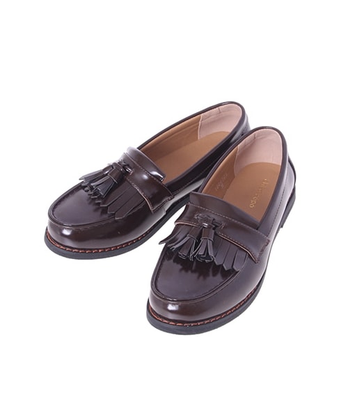 ehka sopo（エヘカソポ）の「フリンジローファー 1804743-12-13-13（シューズ・レディース・ブラック/ダークブラウン・M/L）」の2枚目の写真