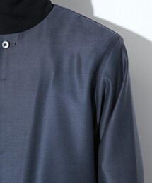 ETHOSENS（エトセンス）の「シャイニーノーカラーシャツ