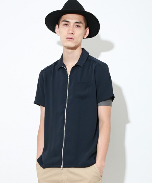 STUDIOUS（ステュディオス）の「ジップアップ半袖シャツ（）」 - WEAR