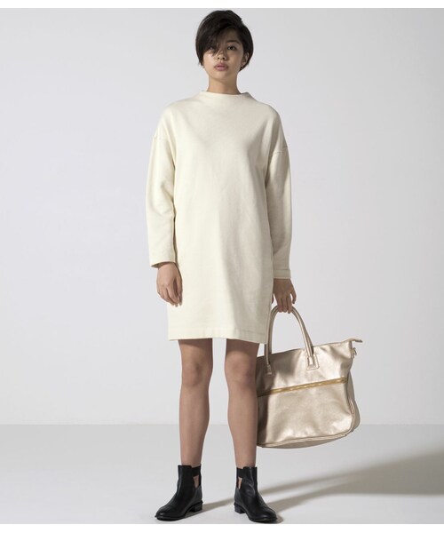 Peach John ピーチジョン の ｐｊ ボトルネック裏起毛ワンピ ワンピース ドレス Wear