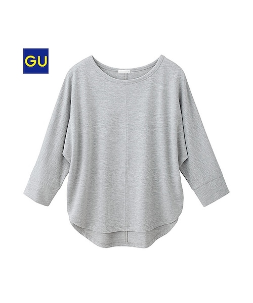 GU(ジーユー)の「(GU)ドルマンライトスウェット(7分袖)(WOMEN ⁄ スウェット・レディース・BROWN/GRAY/OFF WHITE/BLACK・XL/M/S/L)」の4枚目の写真