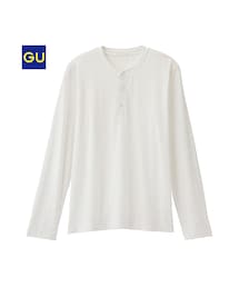 GU | (GU)ヘンリーネックT(長袖)(トップス)
