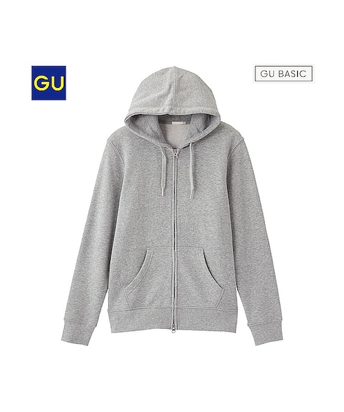 GU(ジーユー)の「(GU)スウェットフルジップパーカ(長袖)A(MEN ⁄ パーカ・カーディガン・メンズ・OLIVE/BLACK/RED/OFF WHITE/NAVY/GRAY/DARK GRAY・XL/L/S/M)」の4枚目の写真