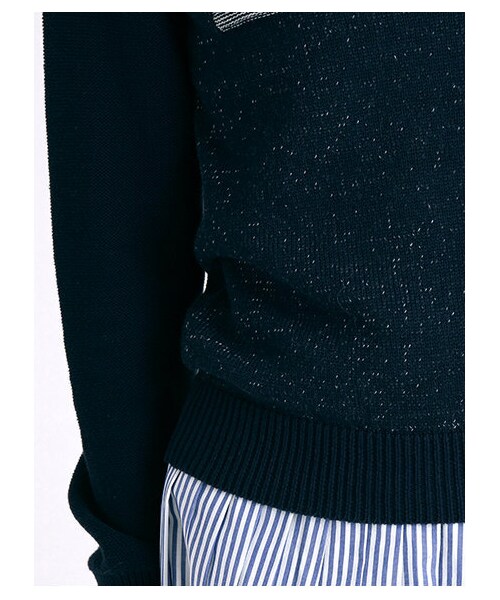 SEVENDAYS=SUNDAY（セブンデイズサンデイ）の「プレーディングジャカード 長袖プルオーバー（トップス・レディース・オフホワイト/ライトブラウン/ネイビー・M/L）」の9枚目の写真