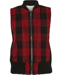 madewell | Madewell Plaid Wool-Blend Vest(ダウンベスト)