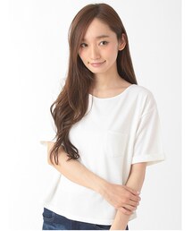 E hyphen world gallery | ・SSリップルムジ胸ポケットプルオーバー(トップス)