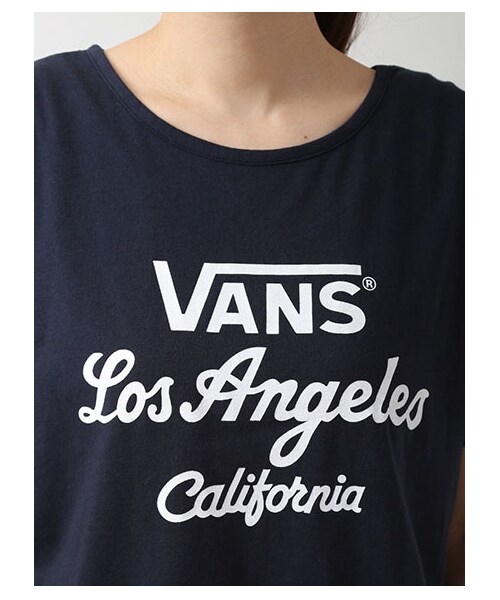 E hyphen world gallery（イーハイフンワールドギャラリー）の「・VANS 3ロゴTシャツ（トップス・レディース・オフホワイト/杢グレー/ネイビー・F）」の8枚目の写真