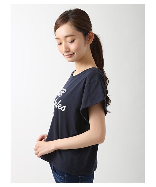 E hyphen world gallery（イーハイフンワールドギャラリー）の「・VANS 3ロゴTシャツ（トップス・レディース・オフホワイト/杢グレー/ネイビー・F）」の5枚目の写真