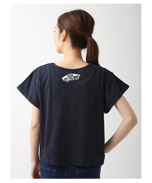 E hyphen world gallery（イーハイフンワールドギャラリー）の「・VANS 3ロゴTシャツ（トップス・レディース・オフホワイト/杢グレー/ネイビー・F）」の6枚目の写真