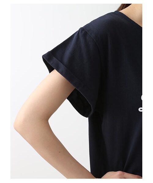 E hyphen world gallery（イーハイフンワールドギャラリー）の「・VANS 3ロゴTシャツ（トップス・レディース・オフホワイト/杢グレー/ネイビー・F）」の9枚目の写真