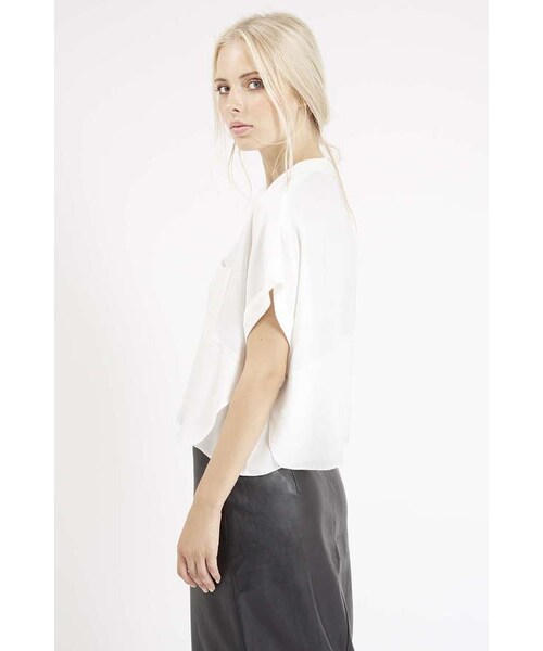 TOPSHOP(トップショップ)の「Slouchy short sleeve shirt(シャツ/ブラウス・レディース・White・4/6/8/10/12)」の3枚目の写真