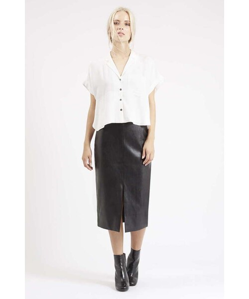 TOPSHOP(トップショップ)の「Slouchy short sleeve shirt(シャツ/ブラウス・レディース・White・4/6/8/10/12)」の4枚目の写真
