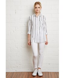 FOREVER 21 | FOREVER 21 Striped Cotton Shirt(シャツ/ブラウス)