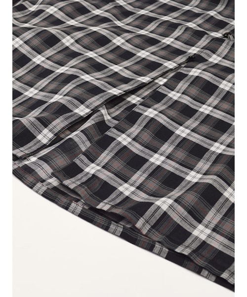 w closet（ダブルクローゼット）の「チェック柄ガウン（ジャケット/アウター・レディース・ネイビーベース/ブラックベース・FREE）」の6枚目の写真