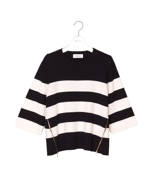 Mila Owen（ミラオーウェン）の「ミラノリブ太ボーダープルオーバー（プルオーバー・レディース・NVY/KKI/BLK・F）」の3枚目の写真