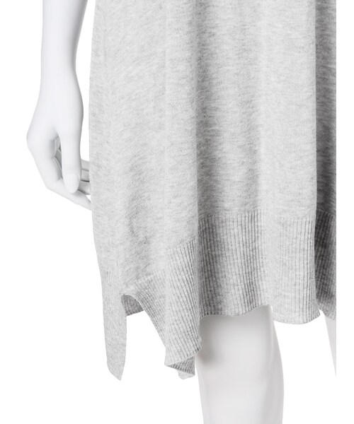 Ungrid（アングリッド）の「イレヘムノースリニットワンピ（ワンピース/ドレス・レディース・オフホワイト/ライトグレー・F）」の8枚目の写真