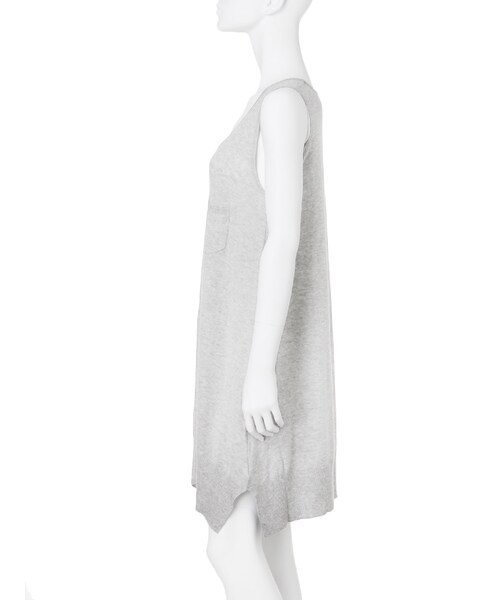 Ungrid（アングリッド）の「イレヘムノースリニットワンピ（ワンピース/ドレス・レディース・オフホワイト/ライトグレー・F）」の4枚目の写真