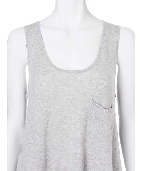 Ungrid（アングリッド）の「イレヘムノースリニットワンピ（ワンピース/ドレス・レディース・オフホワイト/ライトグレー・F）」の6枚目の写真