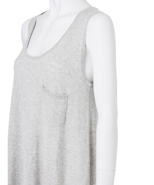 Ungrid（アングリッド）の「イレヘムノースリニットワンピ（ワンピース/ドレス・レディース・オフホワイト/ライトグレー・F）」の7枚目の写真