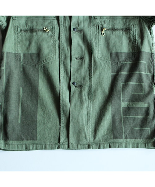 SASQUATCHfabrix.（サスクワァッチファブリックス）の「Love & Peace HANTEN Shirts（ジャケット/アウター・Khaki・M/L）」の5枚目の写真