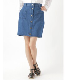 E hyphen world gallery | ・フロントボタンタイトスカート(スカート)