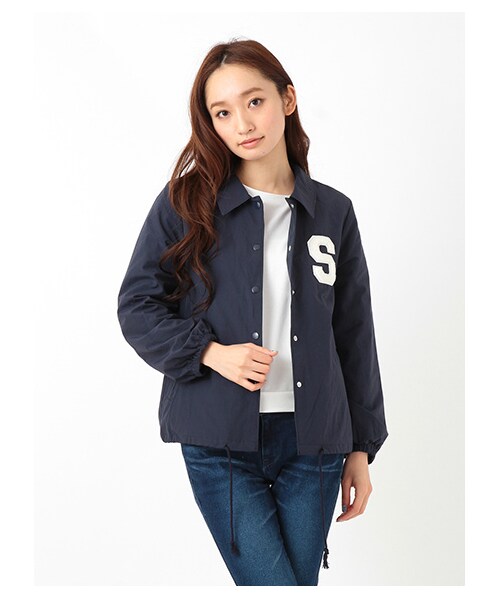 E hyphen world gallery(イーハイフンワールドギャラリー)の「Sワッペンコーチジャケット(ジャケット/アウター・レディース・レッド/グリーン/ネイビー・F)」の3枚目の写真