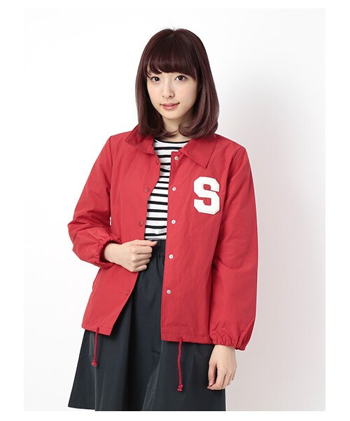 E hyphen world gallery(イーハイフンワールドギャラリー)の「Sワッペンコーチジャケット(ジャケット/アウター・レディース・レッド/グリーン/ネイビー・F)」の2枚目の写真