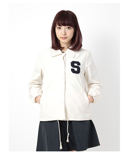 E hyphen world gallery(イーハイフンワールドギャラリー)の「Sワッペンコーチジャケット(ジャケット/アウター・レディース・レッド/グリーン/ネイビー・F)」の5枚目の写真