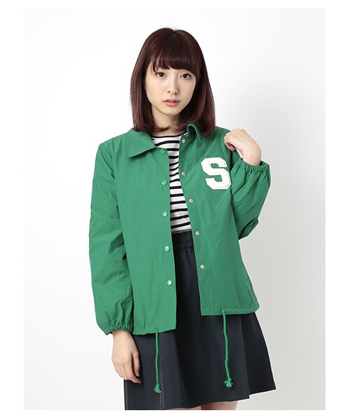 E hyphen world gallery(イーハイフンワールドギャラリー)の「Sワッペンコーチジャケット(ジャケット/アウター・レディース・レッド/グリーン/ネイビー・F)」の1枚目の写真