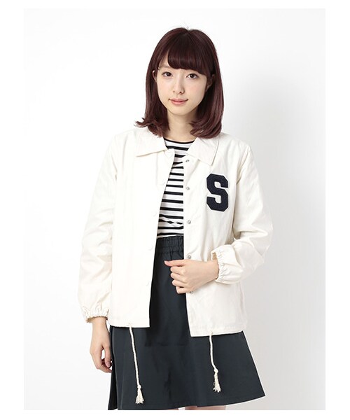 E hyphen world gallery(イーハイフンワールドギャラリー)の「Sワッペンコーチジャケット(ジャケット/アウター・レディース・レッド/グリーン/ネイビー・F)」の4枚目の写真