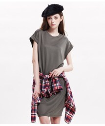 VIS | とろみシンプルカットワンピース(ワンピース/ドレス)