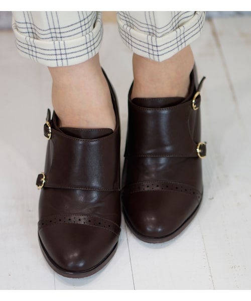 laboratory work（ラボラトリーワーク）の「【laboratory work】ダブルモンクシューズ（シューズ・レディース・ブラック/ブラック系/ダークブラウン・M/L）」の10枚目の写真
