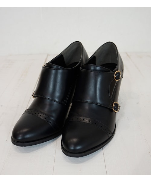 laboratory work（ラボラトリーワーク）の「【laboratory work】ダブルモンクシューズ（シューズ・レディース・ブラック/ブラック系/ダークブラウン・M/L）」の4枚目の写真